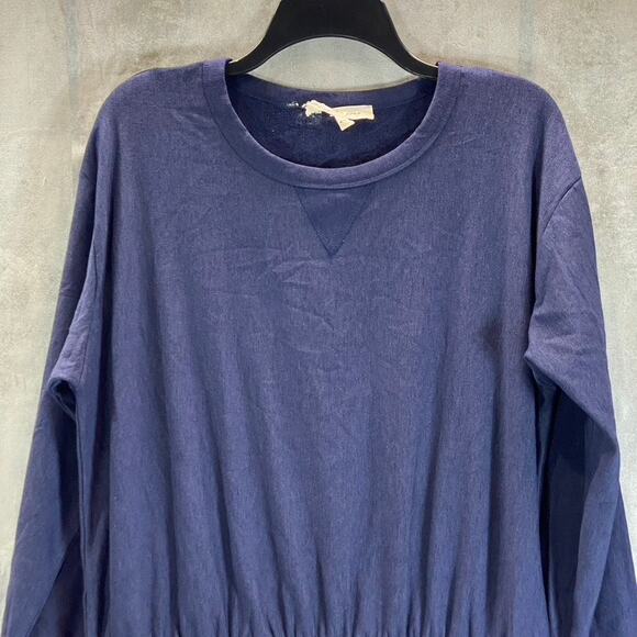 KINGSTON GREY Juniors' Navy Check Pleated Skirt Crewneck Mini Sweater Dress SZ L - Picture 4 of 12